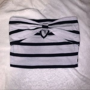 Fashion Nova Striped Bow Tube Top
